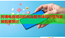 跨境電商培訓機構(gòu)當前市場可行性與發(fā)展前景探討