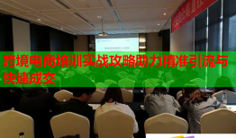 跨境電商培訓實戰(zhàn)攻略助力精準引流與快速成交