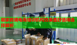 哪家跨境電商培訓(xùn)機構(gòu)效果最好值得選擇解析